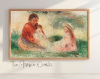 Renoir, Original oil painting 'Young Family' 1902, Frame TV Art. Antique Impressionism art optimised for Samsung Frame TV and 16:9 displays.