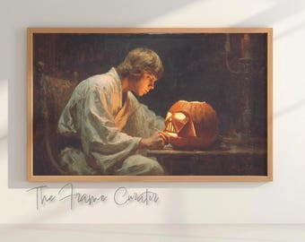 Halloween Star Wars Frame TV Art: Luke Skywalker 'Kin Carving' (Digital Download)