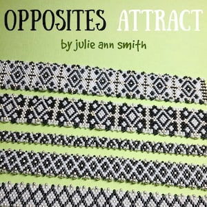 Julie Ann Smith Designs OPPOSITES ATTRACT Odd Count Peyote Bracelet Patterns