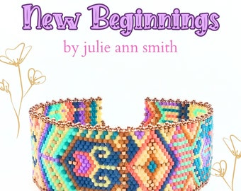 Julie Ann Smith Designs NEW BEGINNINGS Odd Count Peyote Bracelet Pattern