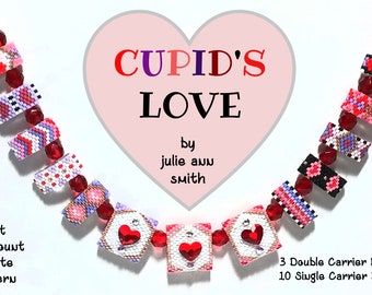 Julie Ann Smith CUPID'S LOVE Odd Count Peyote Carrier Bead Patterns