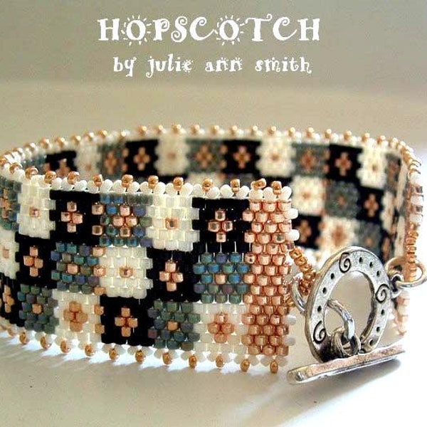 Julie Ann Smith Designs HOPSCOTCH Odd Count Peyote Bracelet Pattern