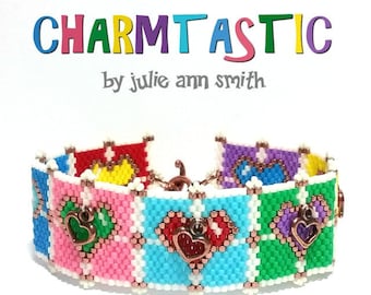 Julie Ann Smith Designs CHARMTASTIC Odd Count Peyote Bracelet Pattern