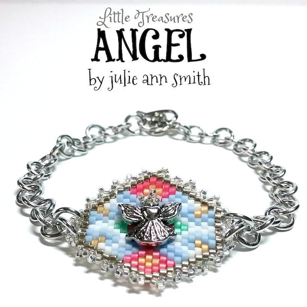 Julie Ann Smith Designs LITTLE TREASURES-ANGEL Brick Stitch Bracelet Pattern