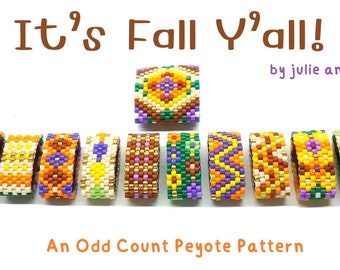 Julie Ann Smith IT'S FALL Y'ALL Odd Count Peyote Carrier Bead Patterns