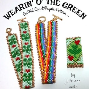 Julie Ann Smith WEARIN' o' THE GREEN Odd Count Peyote Bracelet Pattern image 4