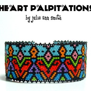 Julie Ann Smith Designs HEART PALPITATIONS Odd Count Peyote Bracelet Pattern