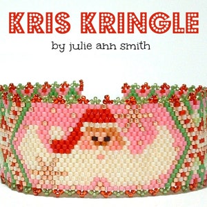 Julie Ann Smith Designs KRIS KRINGLE Odd Count Peyote Bracelet Pattern
