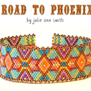 Julie Ann Smith Designs ROAD TO PHOENIX Odd Count Peyote Bracelet Pattern