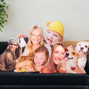 Best Mother&#39;s Day Gift, Custom Shaped Pillow, Personalized face Pillow from Photo, Cartoon Image Doll, Dog Lovers 3D Birthday Moving Gifts