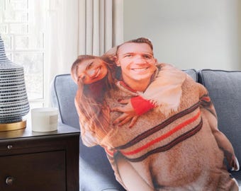 Personalized Family Photo Pillow, Custom Shaped Cushion, 3D Pet Pillow from Photo, Wedding Gift, Pet Memorial Gift, Funny Home Decor