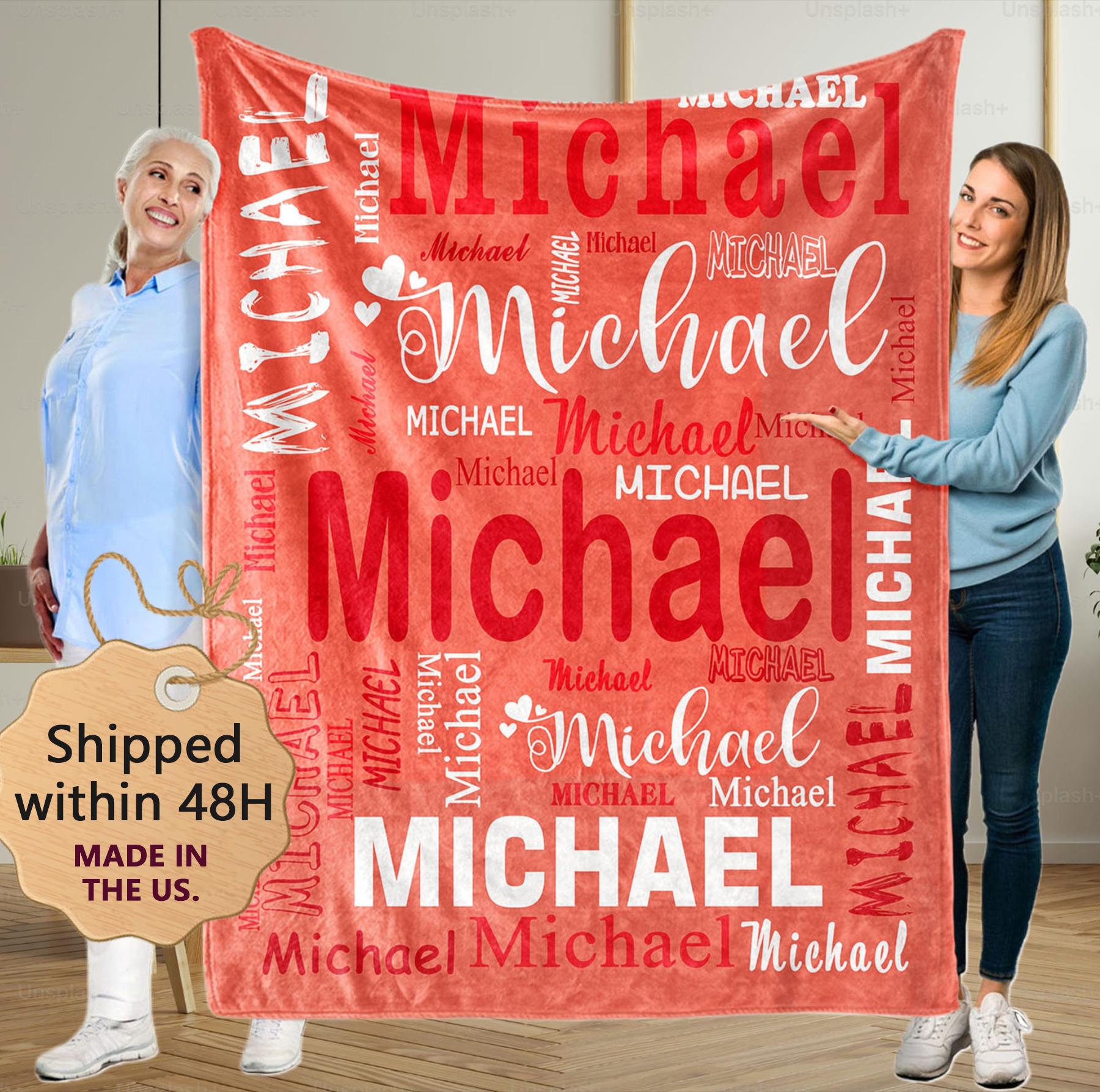 Personalized Name Blanket for Kids, Custom Fleece Nursery Blanket for Newborn, Kids Throw Blanket, Swaddle Blanket, Mother's Day Gift