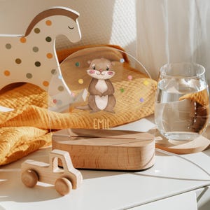 Children&#39;s Night Light Personalized (004.02.) Dimmable night light for children, baby - bedside lamp with desired name & motif