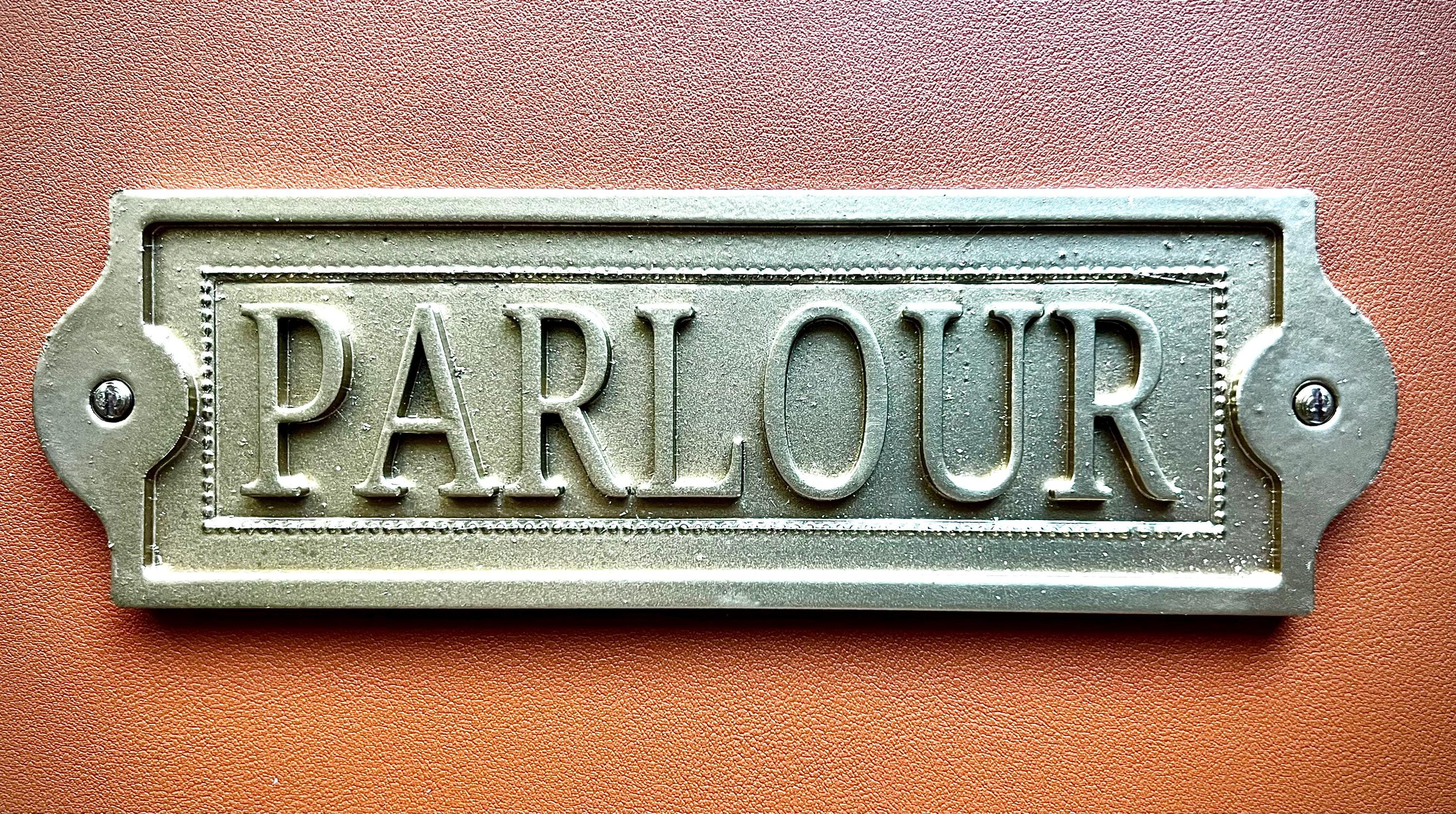 Victorian “parlour” Door Sign – Cast Brass Style– Classic Living Room ...