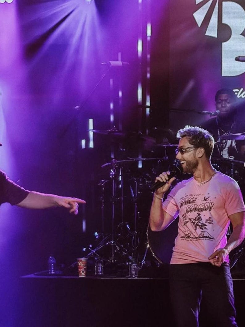 Space Cowboy Lance Bass NSYNC Inspired Reunion Concert T Shirt Justin Timberlake JC Chasez Better Place EITIW Forget Tomorrow World Tour image 2