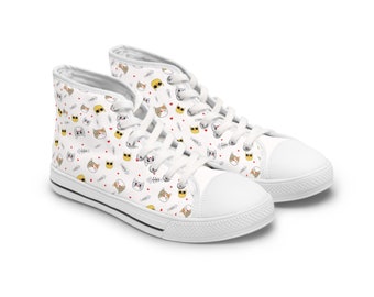 ComfortFit Hi-Top Sneakers: Customizable Women's Canvas Shoes with Memory Foam Insoles