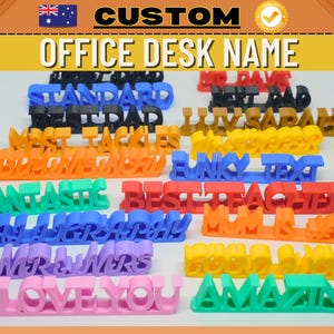Office DESK NAME Plate 3D Print Name Tag Personalized Plaque CUSTOM Name Plate Office Decor Professional Gift Modern Work Desk Accessory