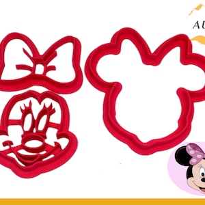 Minnie Mouse Cookie Cutter | Disney Biscuit Baking Cake Mold Stamp Embosser