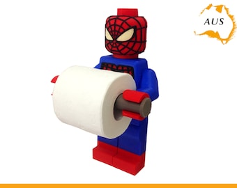 Spider Man Lego Toilet Roll Holder Dispenser Bathroom Decor Hook Hanger  Tissue Rack