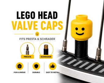 LEGO Head Valve Caps | Funny Car Tyre Valve Caps | 3D Printed Valve Stem Caps | Car Accessories | Gift for Him