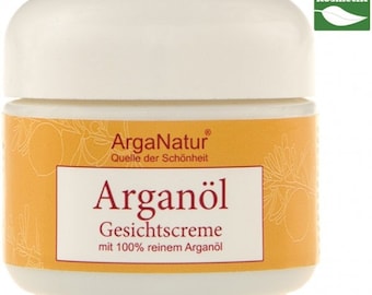 ArgaNatur | Gesichtscreme | Argan-Öl Kosmetik mit Kaktusfeigenkern-Öl und Jojoba-Öl | 50ml