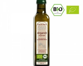 100% organic argan cooking oil | roasted | cold pressed and pure | 250ml with spout