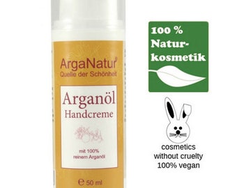 ArgaNatur | Handcreme | Arganöl Kosmetik mit Kaktusfeigenkernöl | 50ml