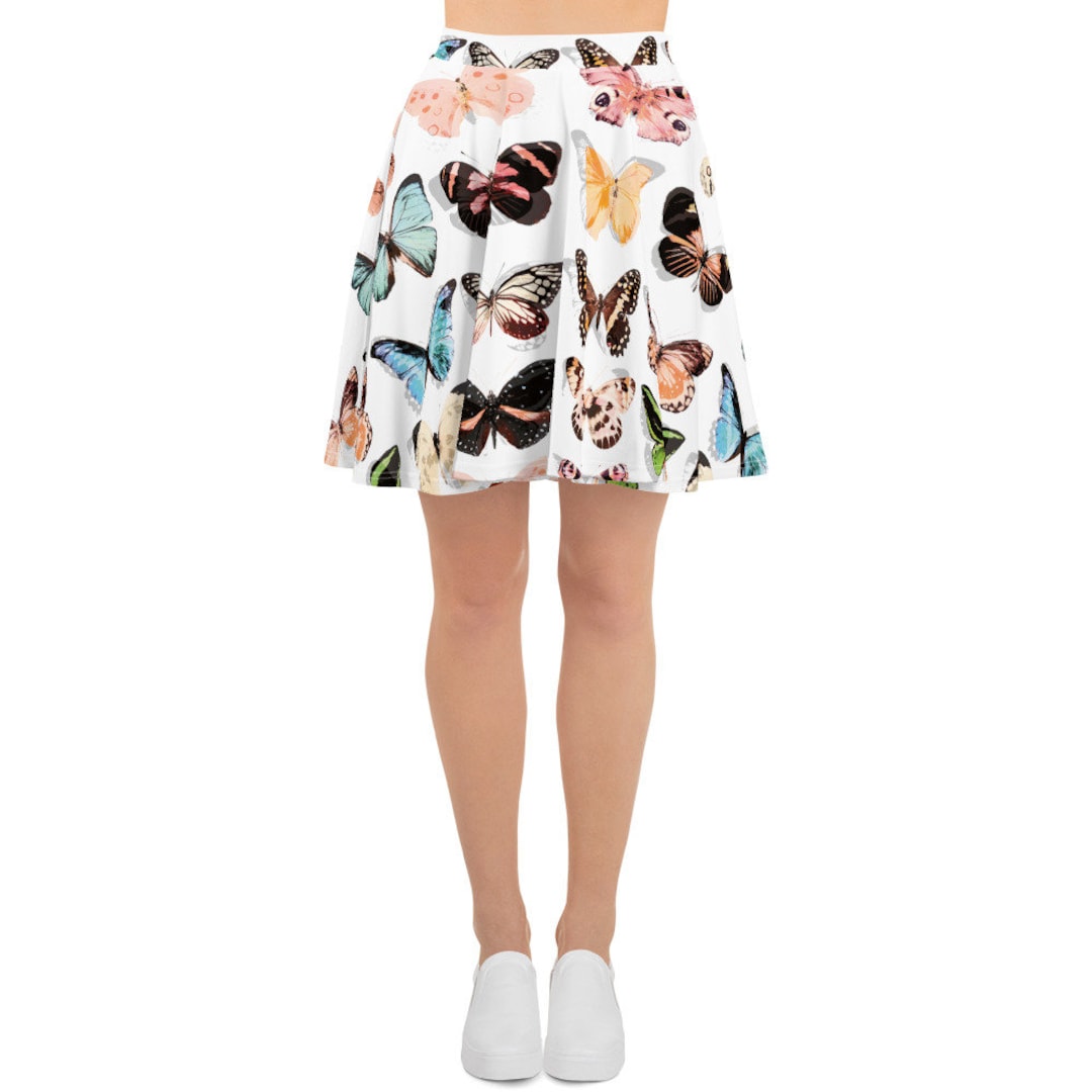 Butterfly Design Skater Skirt Girls Custom Design Skirt Mid Thigh Skirt ...