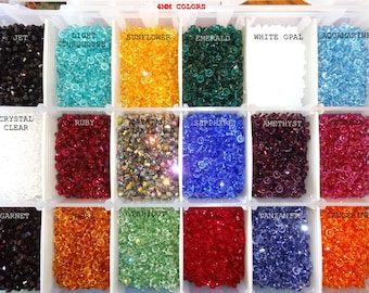 Mix Your Colors However You Want to, You Choose, You Pick, 6MM Xilion 5328 Swarovski (R) Crystal Bicone Beads, Birthstone Set