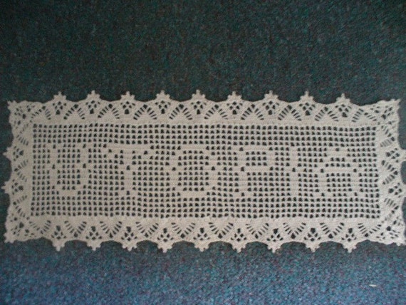 Crocheted Vintage Family Heirloom In Fillet Last Name First Etsy