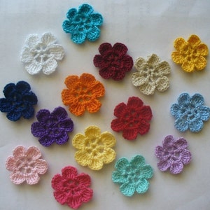 Small Flower Appliques, Embellishments, Scrapbooking, Earrings, Magnets, Pins - Choose your Colors Inside and Outside or make them solid