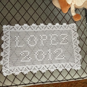 Crocheted Vintage Family Heirloom in Fillet - Last Name, First Name, Saying, What Ever You Want, Year, Date