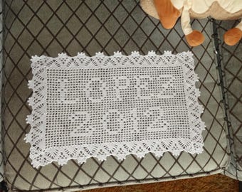 Crocheted Vintage Family Heirloom in Fillet - Last Name, First Name, Saying, What Ever You Want, Year, Date