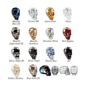 5750 Swarovski (R) Skull Beads - 19mm - 1 to 5 beads, Mix and Pick any Color You Want