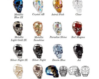 5750 Swarovski (R) Skull Beads - 19mm - 1 to 5 beads, Mix and Pick any Color You Want