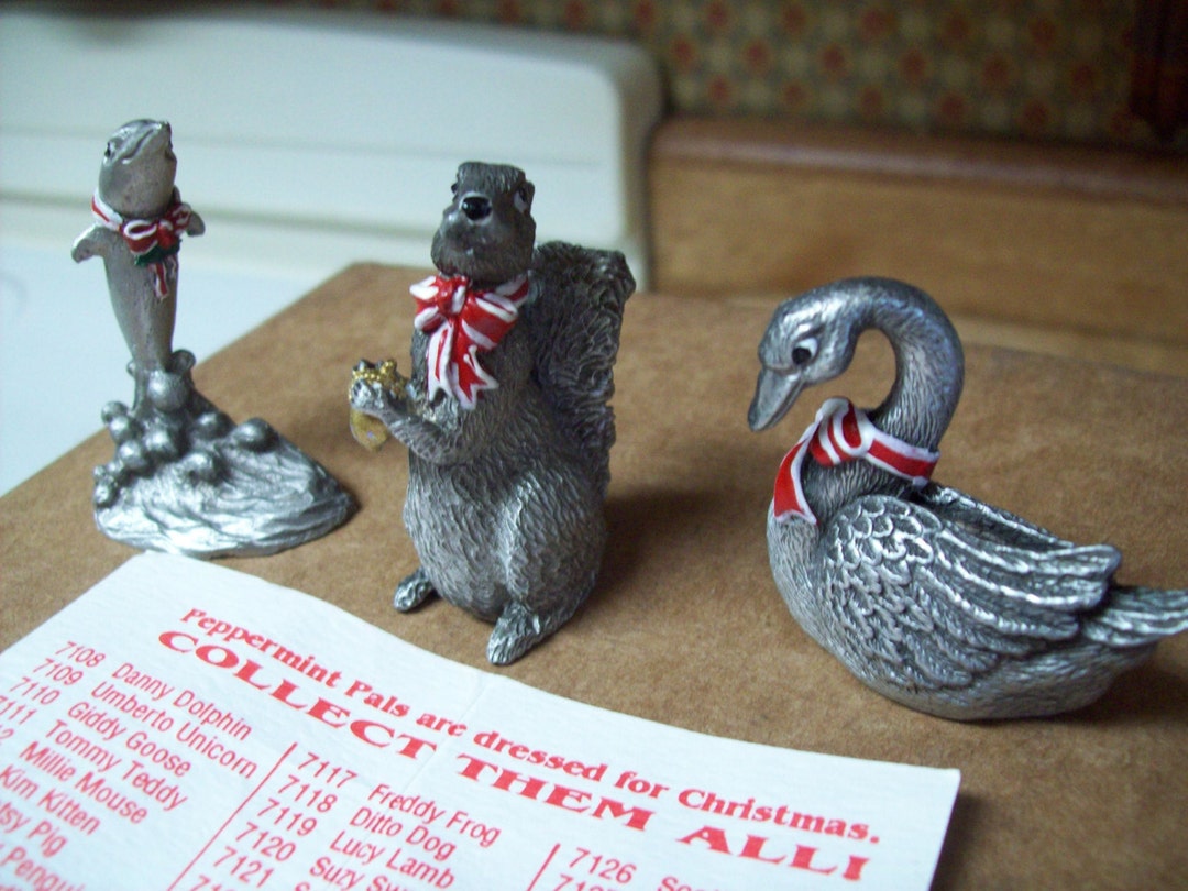 Gallo Pewter Sculptures, Vintage Peppermint Pals Figurine Collectables 1992, Swan Etsy