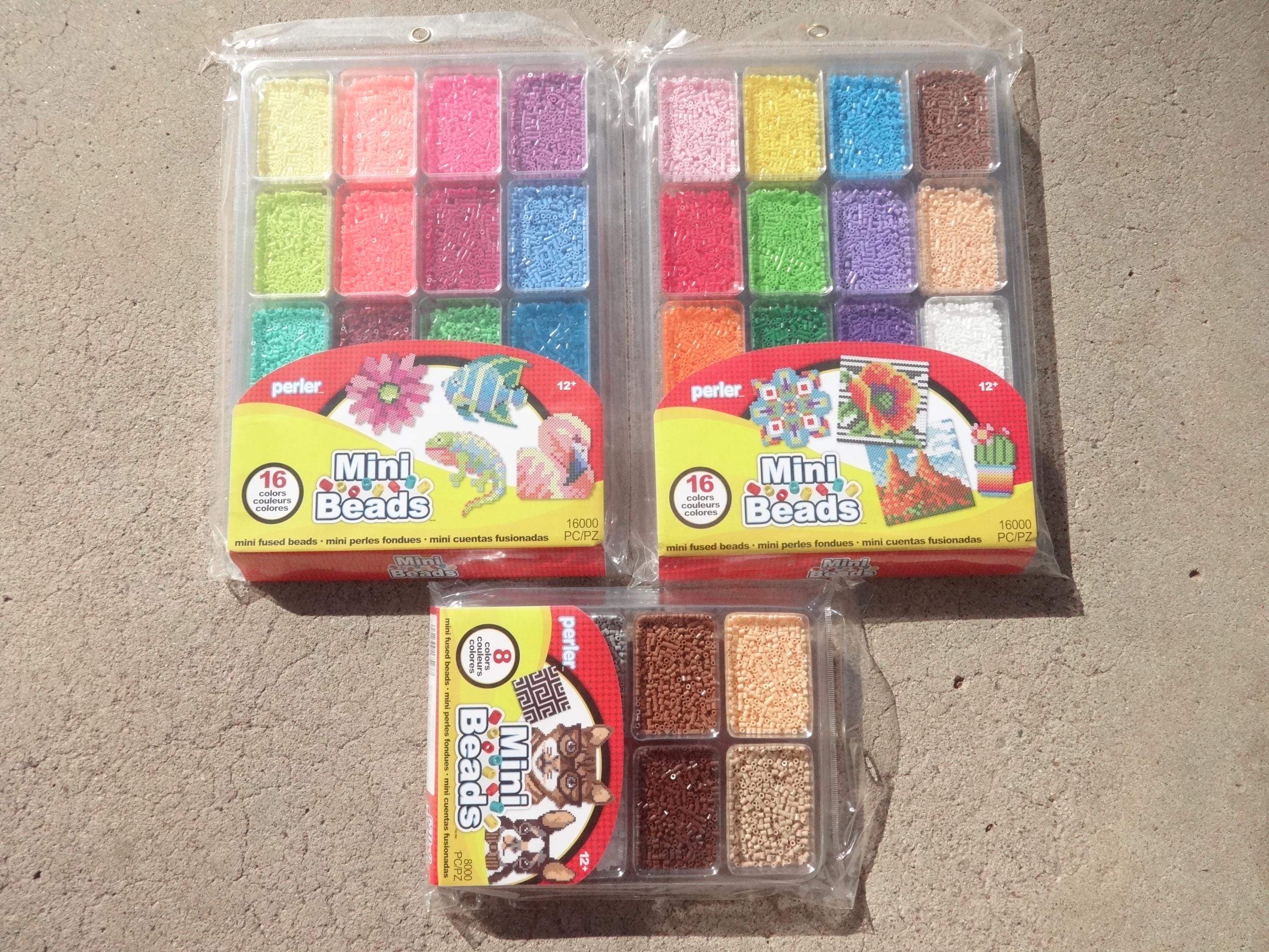 Mini Perler Beads 2.6mm, Fuse Beads, Only Seller that allows you to mix your colors, Mini tweezers, 25 50 100 200 500 1000 2000 Sealed Trays