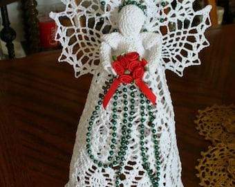 Beautiful 1 Foot Tall Angel Tree Topper or Christmas Decoration