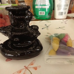 Backflow Incense Burner Incense Cones Holder Meditation Yoga Incense Cones Mixed Scents Multi-Functional Waterfall Effect