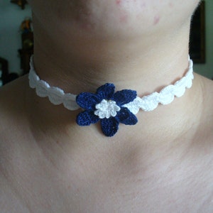 Midnight Delight, Hand Crochet choker Your choice of colors image 1