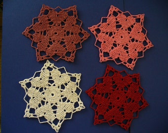 Crocheted Heart Small Doily or Coaster - Choose Your Colors