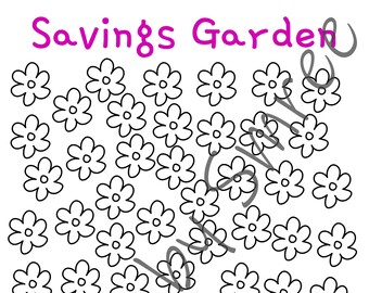Flower Garden Savings Tracker - Digital Download