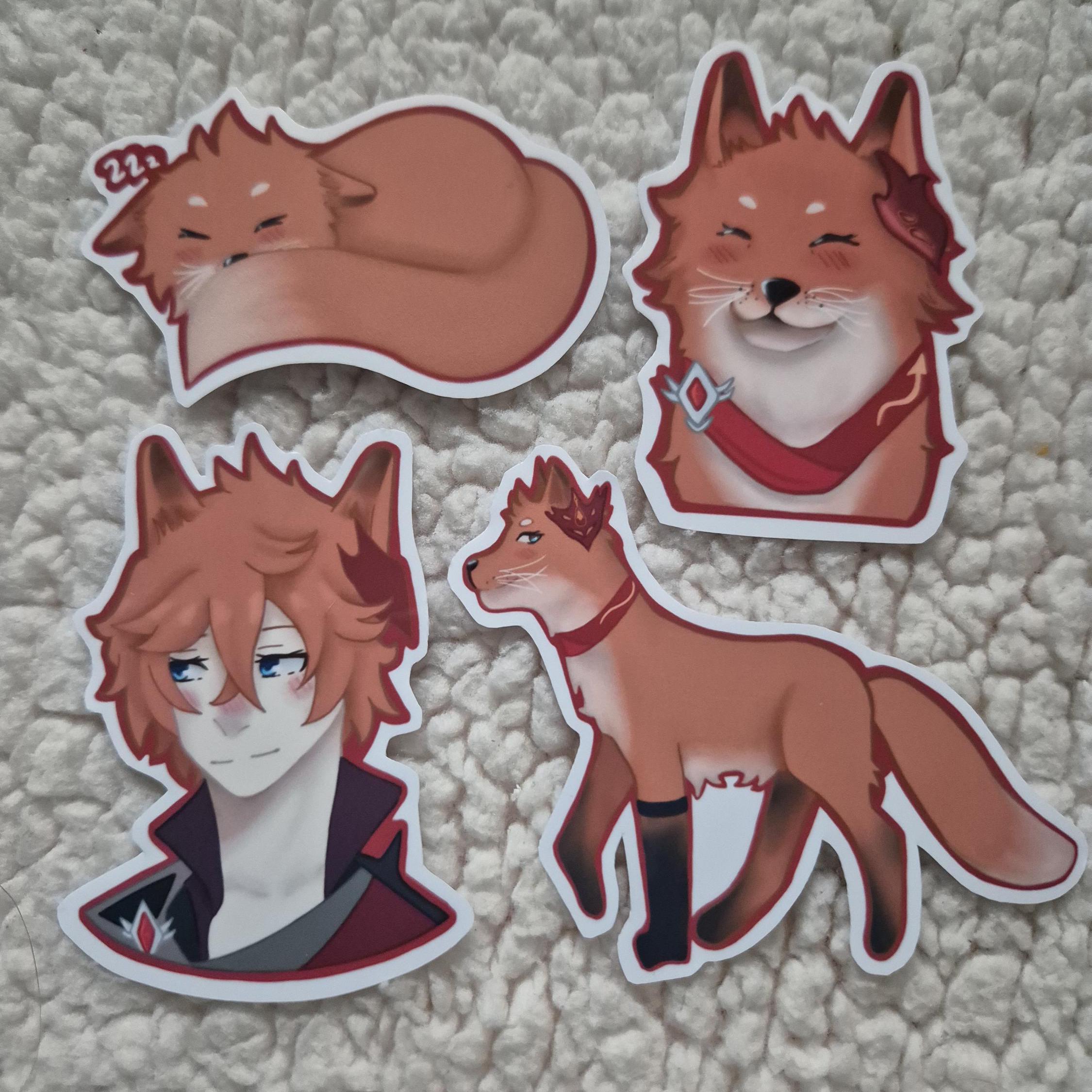 Fox Childe Sticker Pack, Genshin Impact - Etsy