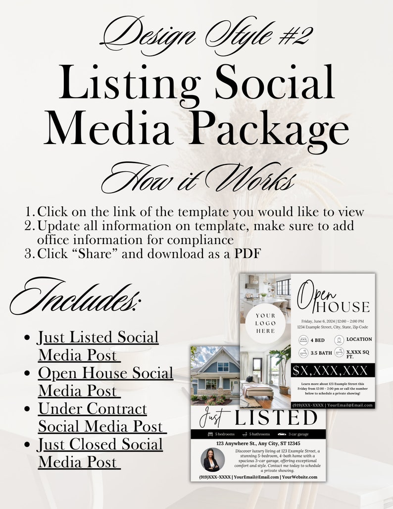 Real Estate Social Media Template Bundle: Open House, Just Listed ...