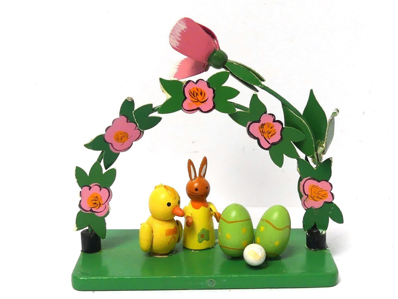 German Wooden Easter Bunnies From The Erzgebirge A German Girl