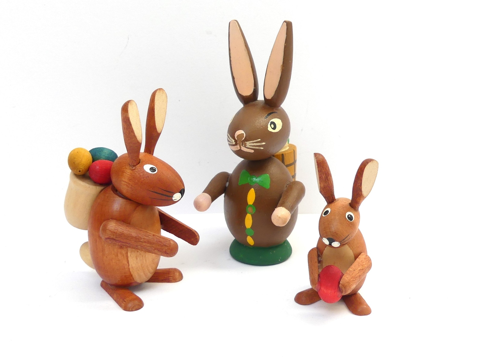 German Wooden Easter Bunnies from the Erzgebirge A German Girl in America