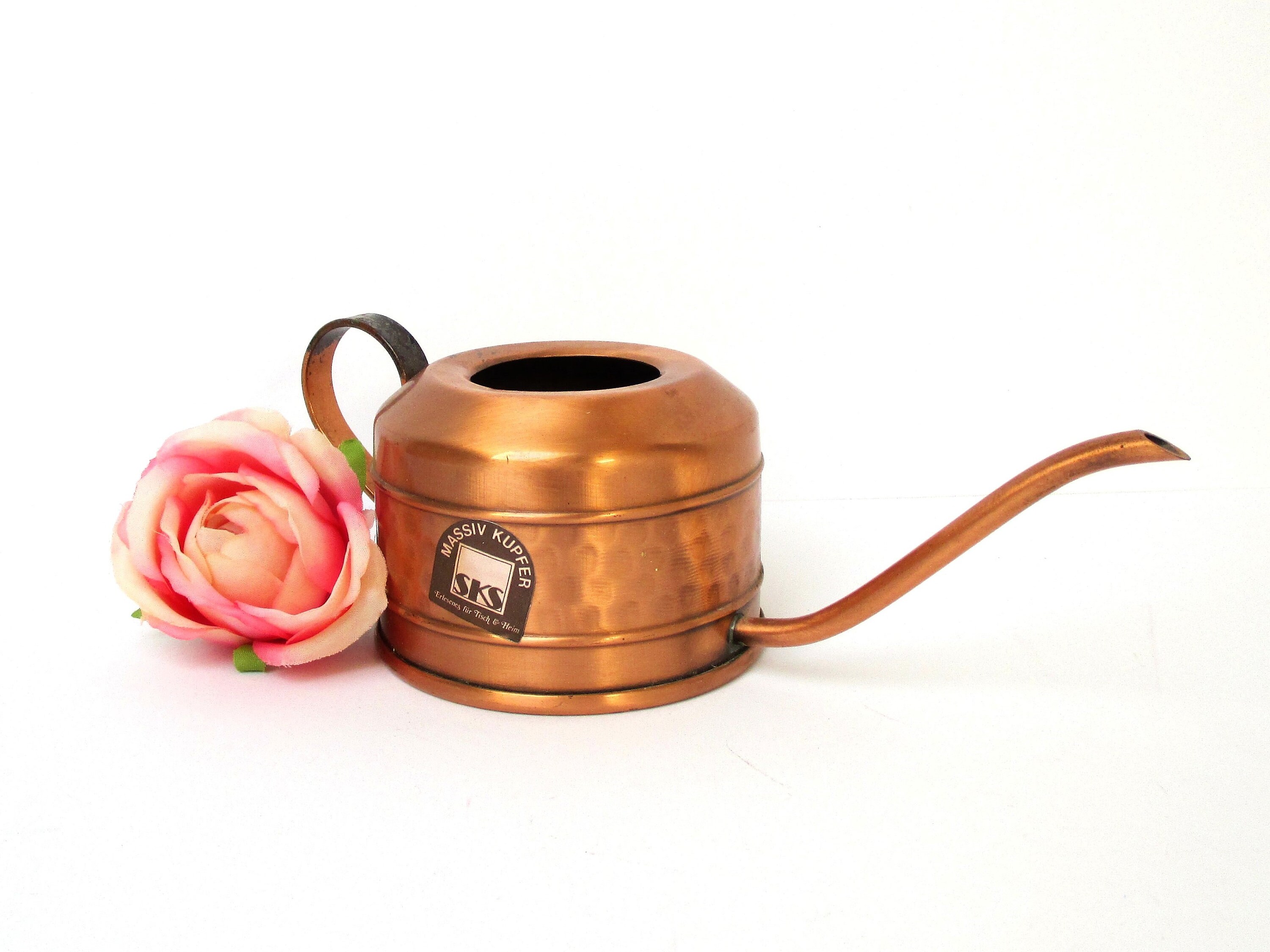 Mini Copper Watering Can Hammered Copper Vintage Gardening Etsy