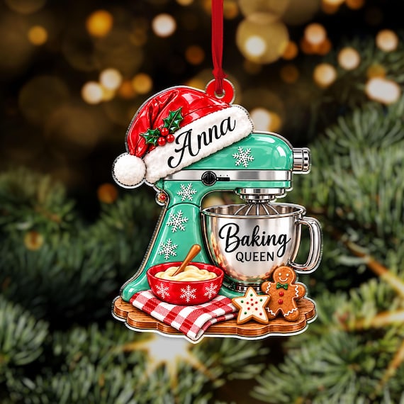 Personalized Baker Christmas Ornament, Baking Gift for Her, Custom Name Baking Ornament, Baker Gift, Baking Lover Christmas Gift 2026