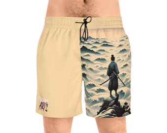 Blending01: Samurai above the Sea of Fog (Men's Mid-Length Swim Shorts)