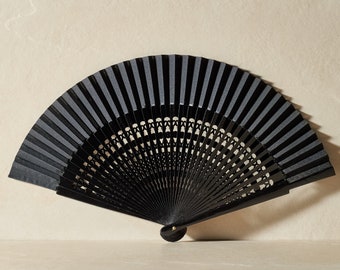 Spanish hand fan handmade openwork Tina Schwarz